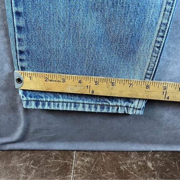 Levis 505 Jeans Mens Size 32 x 34 Regular Fit Blue Denim Straight Leg Vintage - Picture 7 of 8